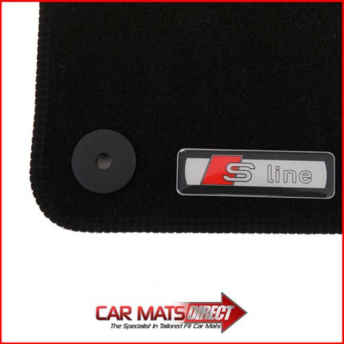 Audi A4 S Line (0107) Tailored Car Floor Mats Black Velour Carpet with Logos eBay